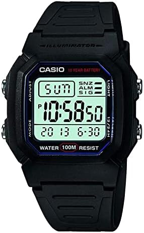 Casio Men’s W800H-1AV Classic Digital Sport Watch, Blue,Black, One Size