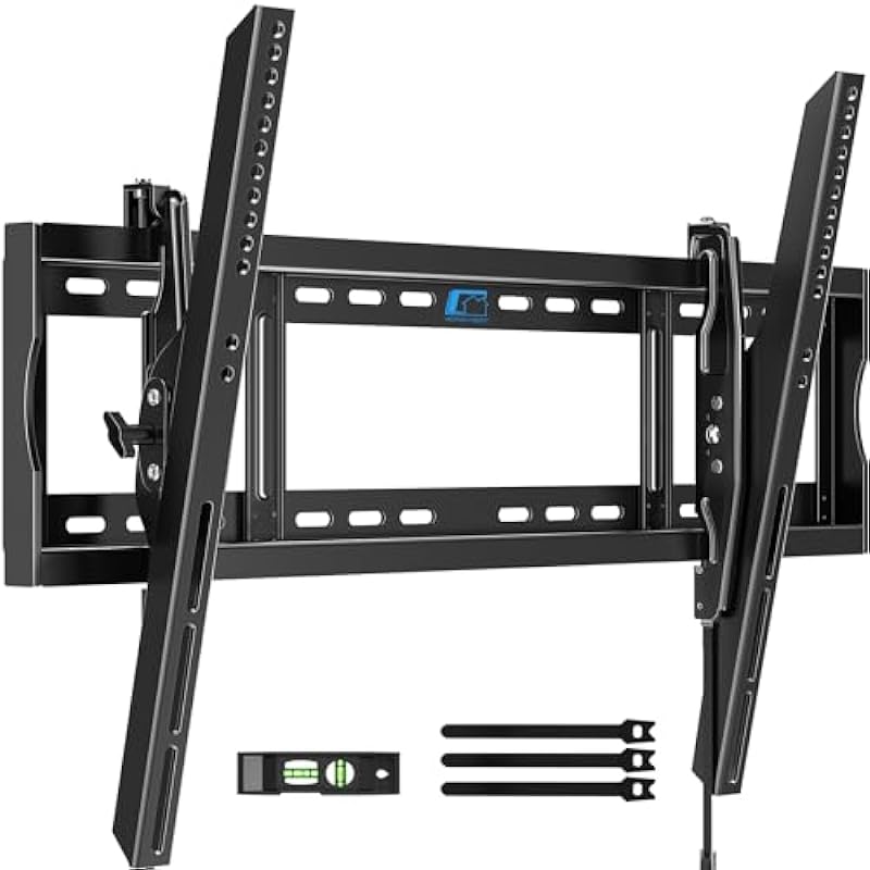 HOME VISION Tilt TV Wall Mount for Most 42-100 inch Flat Curved TVs, Heavy Duty TV Mount up to 200Lbs, Wall Mount TV Bracket Fits 16″/18″/24″ Studs Max VESA 800x600mm Space Saving for LED OLED LCD