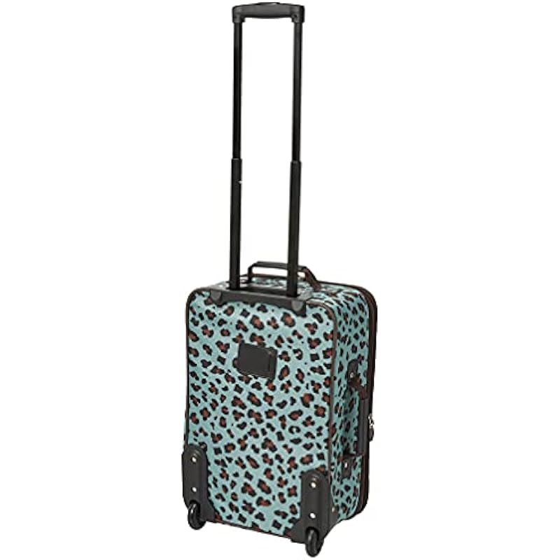 ROCKLAND F102-BLUELEOPARD 2 Piece Luggage Set, Blue Leopard, One Size