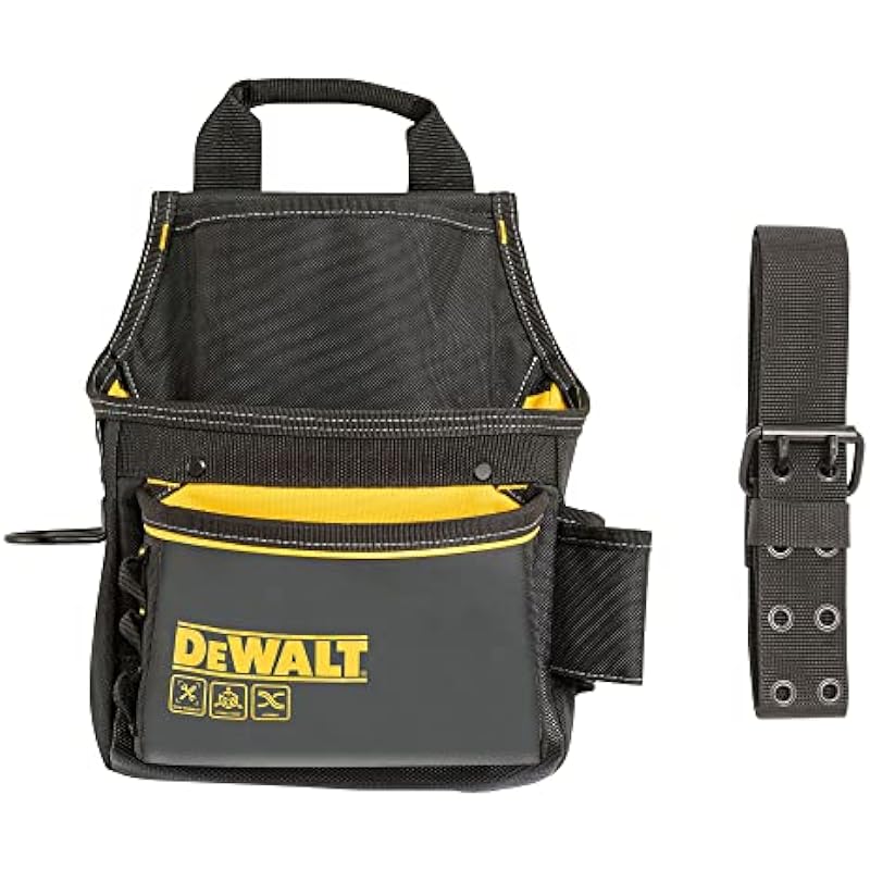 DEWALT Professional Ballistic Nylon Tool Pouch, 12 Pockets, Tough Material (DWST540101)