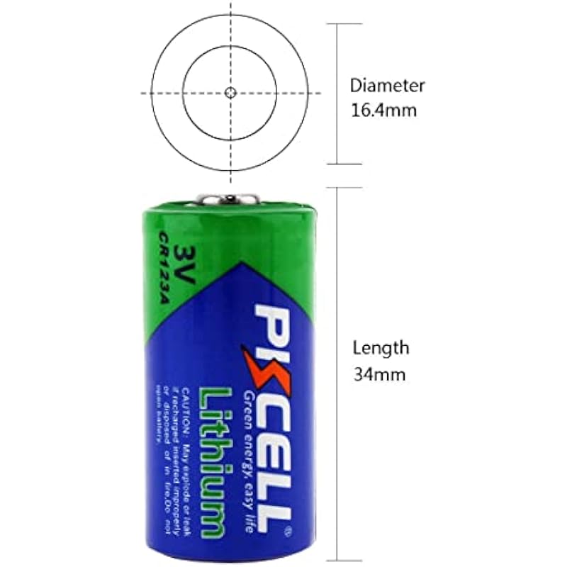 CR123A Lithium Batteries DL123A CR17335 123a 3v Lithium Battery 123 Lithium Batteries 1500mAh Photo Camera Battery (2pcs)