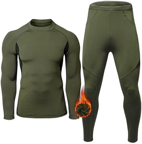 AORAEM Men’s Winter Thermal Underwear Clothing Set Warm Long Johns Pants Sport Suits