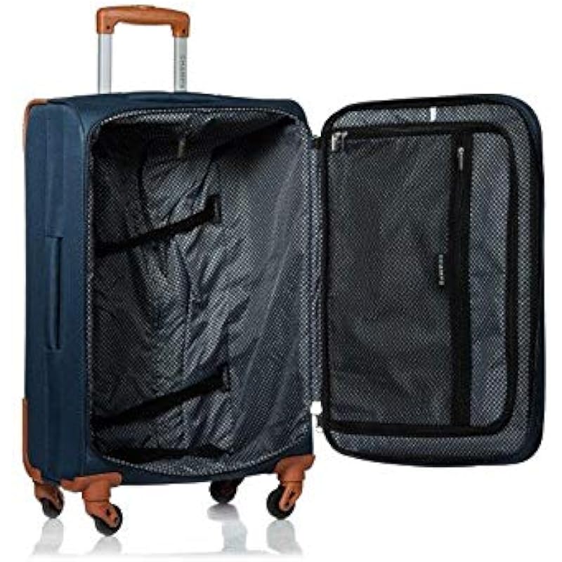 CHAMPS – ‘Classic Collection’ – 3 Piece SOFTSIDE Spinner Luggage Set (Navy)