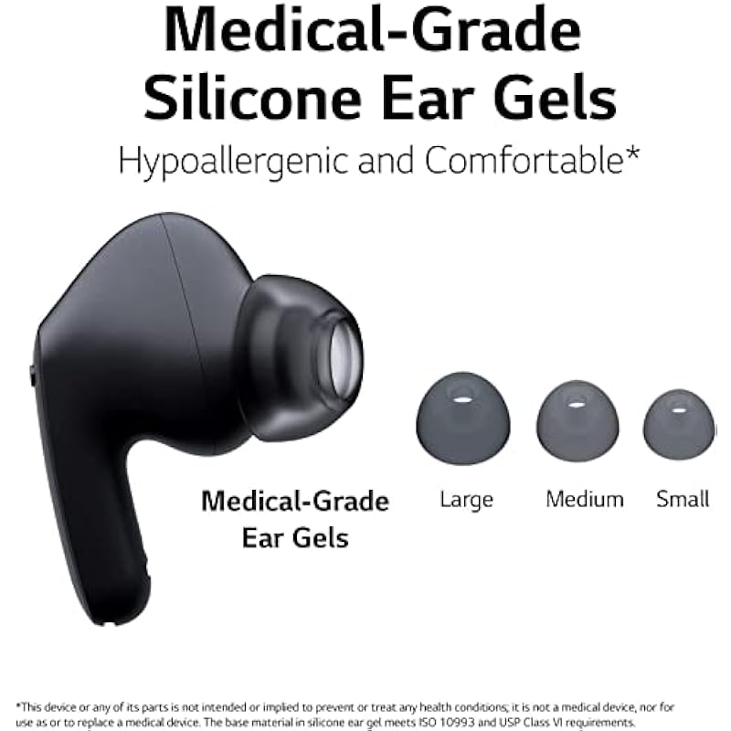 LG Tone Free FP5 Enhanced Active Noise Cancelling Wireless Earbuds w/Meridian Audio