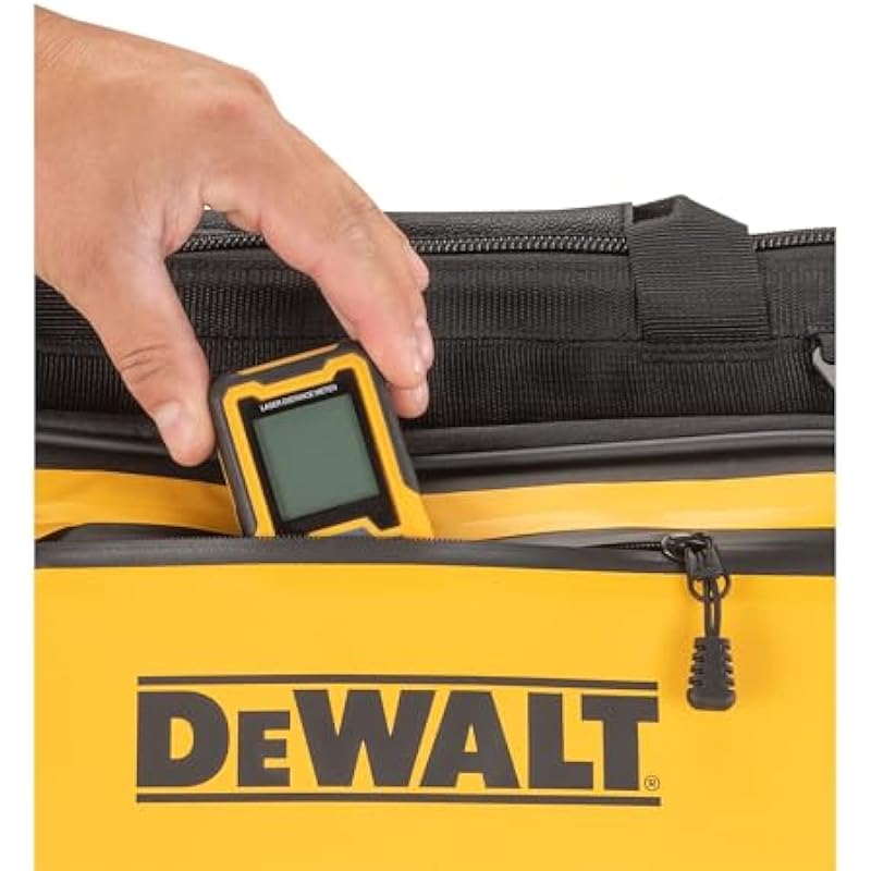 DEWALT 16 in. Pro Open Mouth Tool Bag, Water Resistant Compartment, 31 Pockets, Tough Fabric (DWST560103)