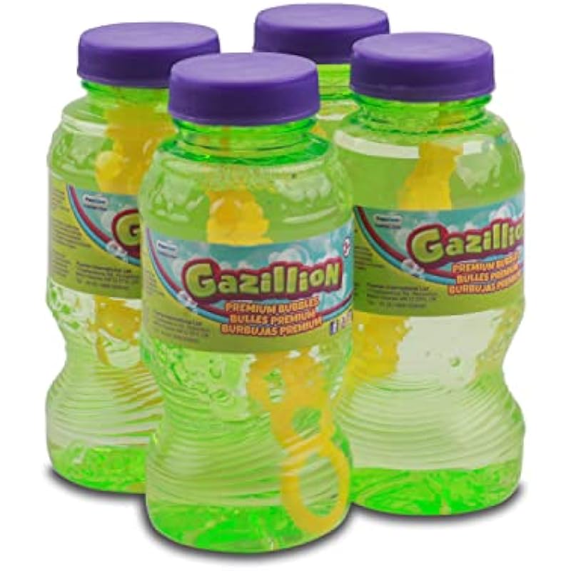Gazillion Bubbles, Original Solution, 8oz 4-Pack, Premium Bubbles, Ages 3 and up