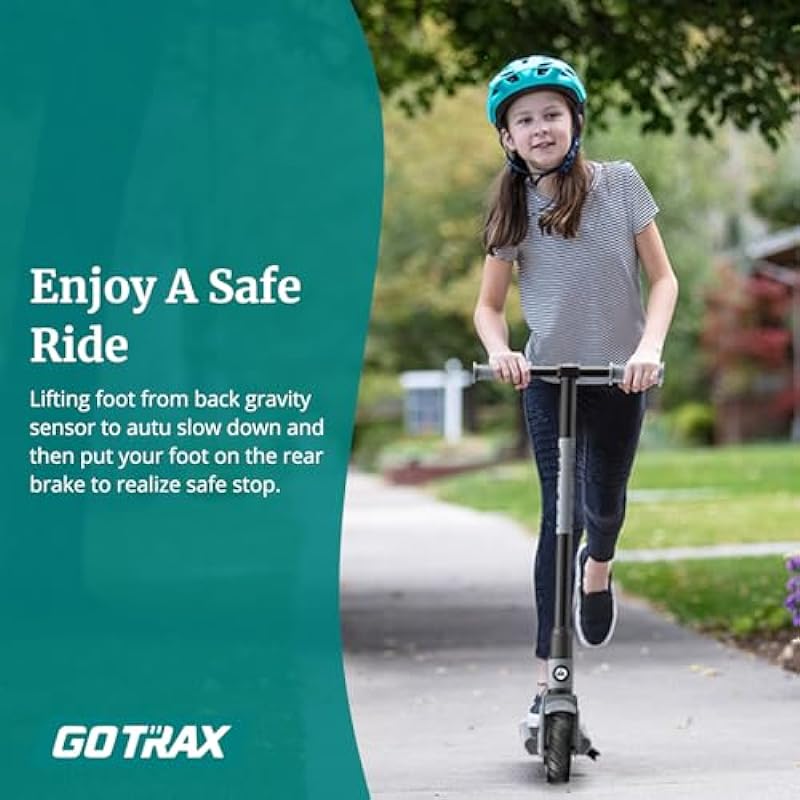 Gotrax GKS Electric Scooter for Kids Ages 6-12, 6inch Solid Tire, Max 6.4km Range & 12km/h by 150w Motor, Aluminum Alloy Frame, UL2272 Certified Approved, Lightweight EScooter Gift for Boys Girls