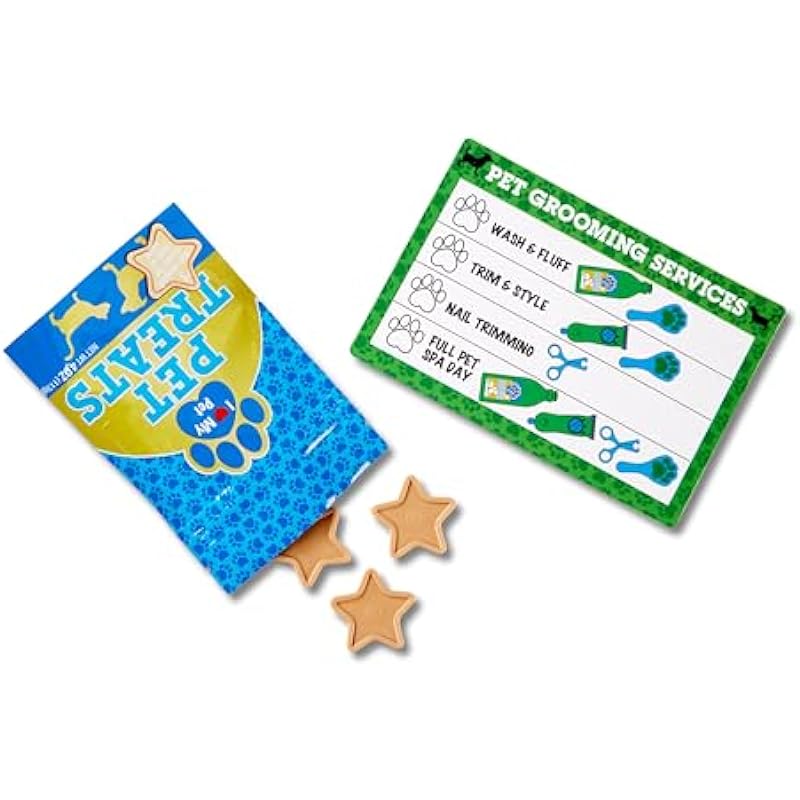 Melissa & Doug Feeding and Grooming Pet Care Play Set | Pretend Play Vet Toy Veterinarian Kit For Kids