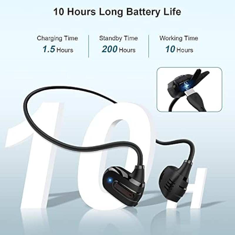 Giveet Open Ear Headphones, Bluetooth V5.3 Sports Headset with Built-in MIC, 13g Ultra-Light & Comfortable Wireless Stereo Earphones for Running, Cycling, Hiking, Working, TV Watching, 10Hrs Playtime