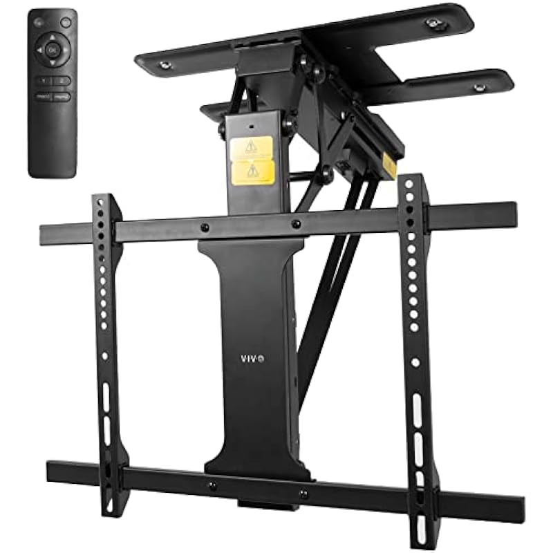 VIVO Electric Flip Down Swiveling Ceiling TV Mount for 32 to 70 inch Screens, Large Motorized Flat Ceiling VESA Mount, Master Pack, Black, MOUNT-E-FD70S