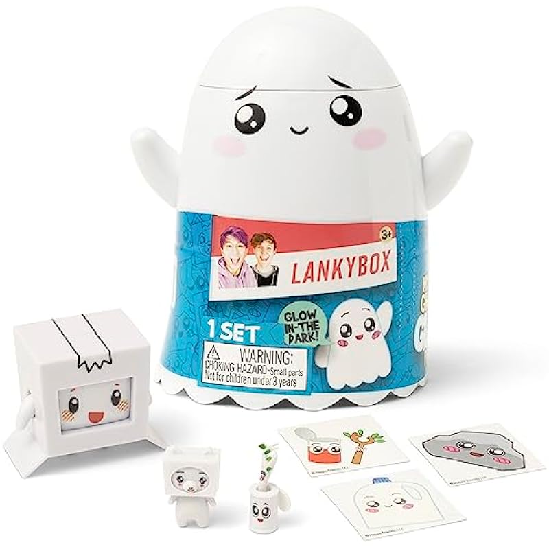 LankyBox Ghosty Glow Mystery Box Foxy Mystery Box with 7 Exciting Toys to Discover Inside, Officially Licensed LankyBox Merch