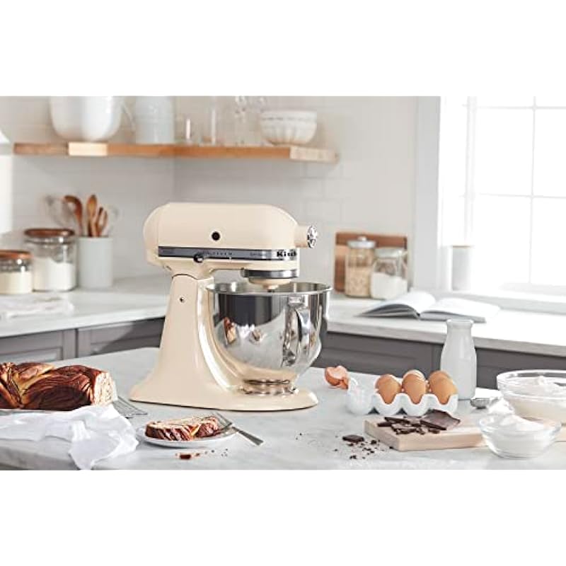 KitchenAid Artisan Series 5-Quart Tilt-Head Stand Mixer, Almond Cream, KSM150PSAC