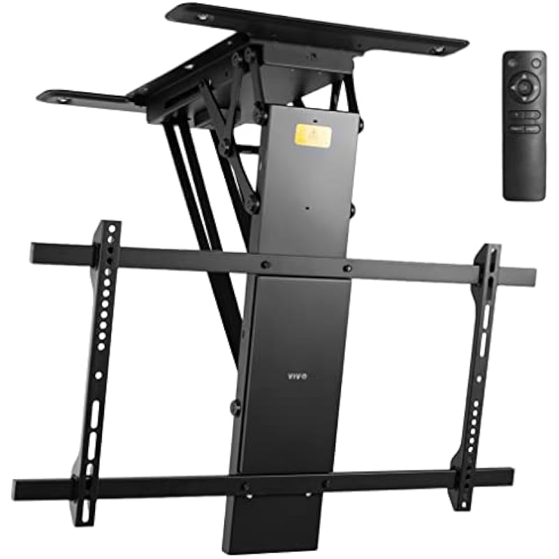 VIVO Electric TV Ceiling Mount for 40 to 85 inch Screens, Large Flip-Down Motorized Pitched Roof VESA Mount, Master Pack, Black, MOUNT-E-FD85