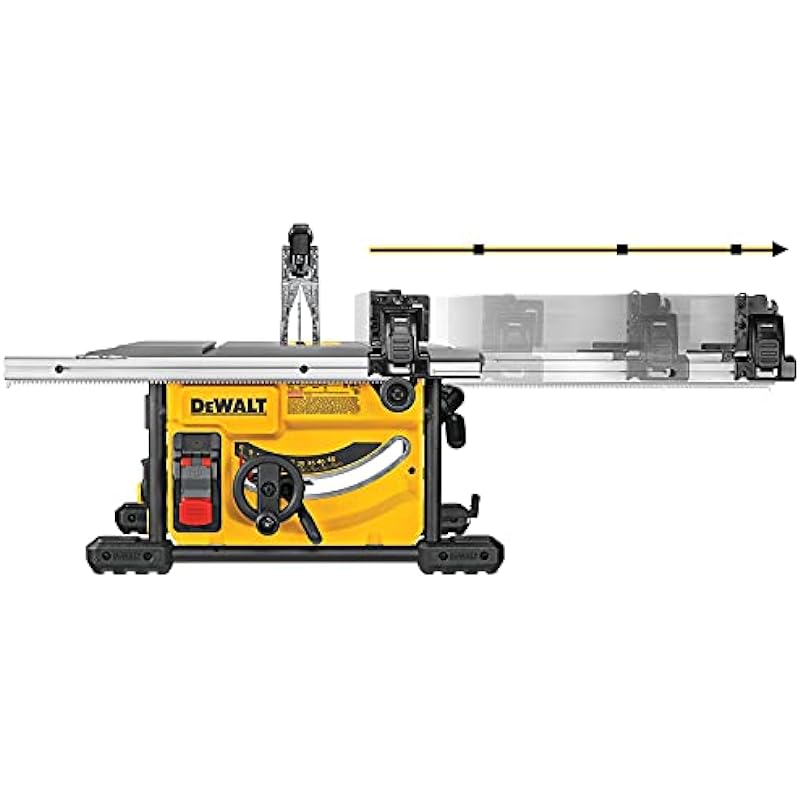DEWALT Table Saw for Jobsite, Compact, 8-1/4-Inch (DWE7485) , Yellow