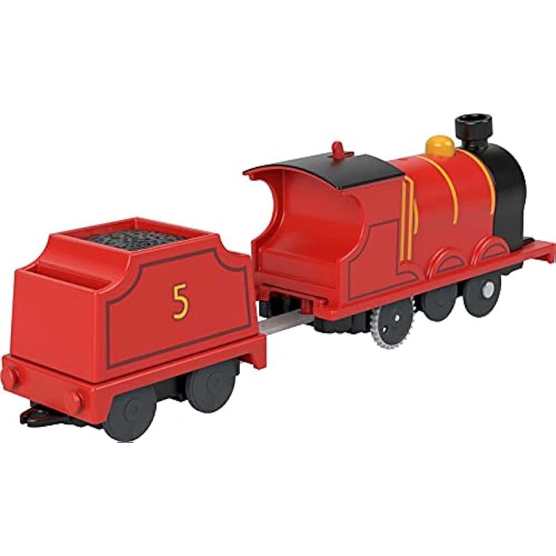 Thomas & Friends Motorized Toy Train James Battery-Powered Engine with Tender for Preschool Pretend Play Ages 3+ Years