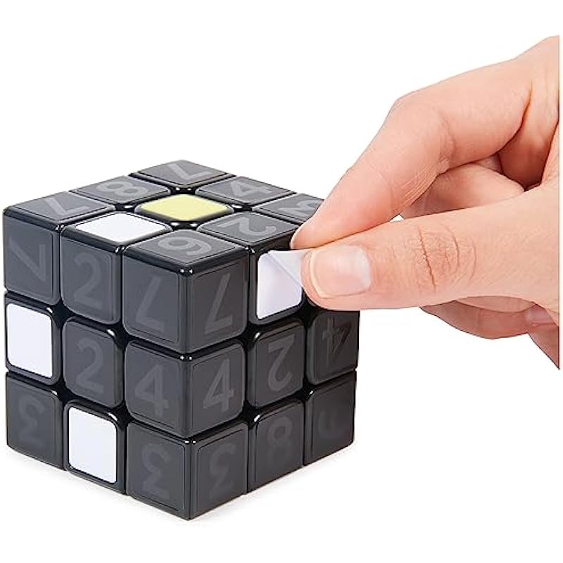 Rubik’s Coach Cube, Learn to Solve 3×3 Cube with Stickers, Guide, & Videos | Stress Relief Fidget Toy | Adult Toy Fidget Cube | for Ages 8 and up