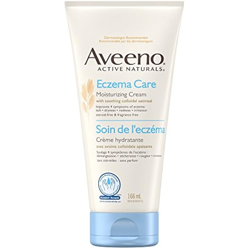 Aveeno Eczema Care Moisturizing Cream – Itchy Skin, Dry Skin, Sensitive Skin, Skin Treatment – Fragrance Free, 166mL