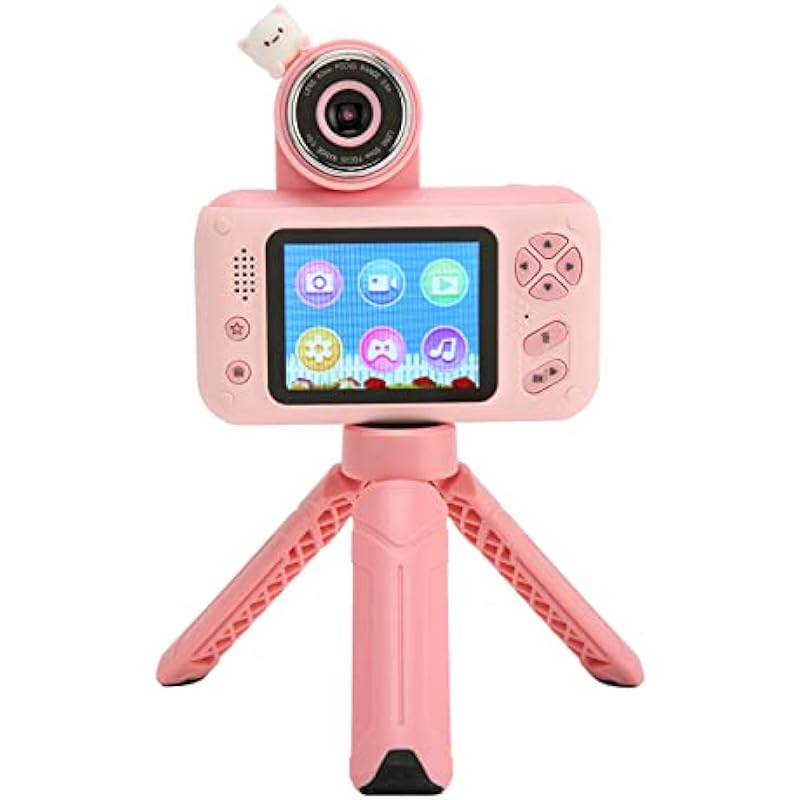 Kids Camera, HD Digital Camera with Flip up Lens for Selfie Video, Ideal for 3-8 Years Old Girls Boys on Birthday Christmas Party as Gift