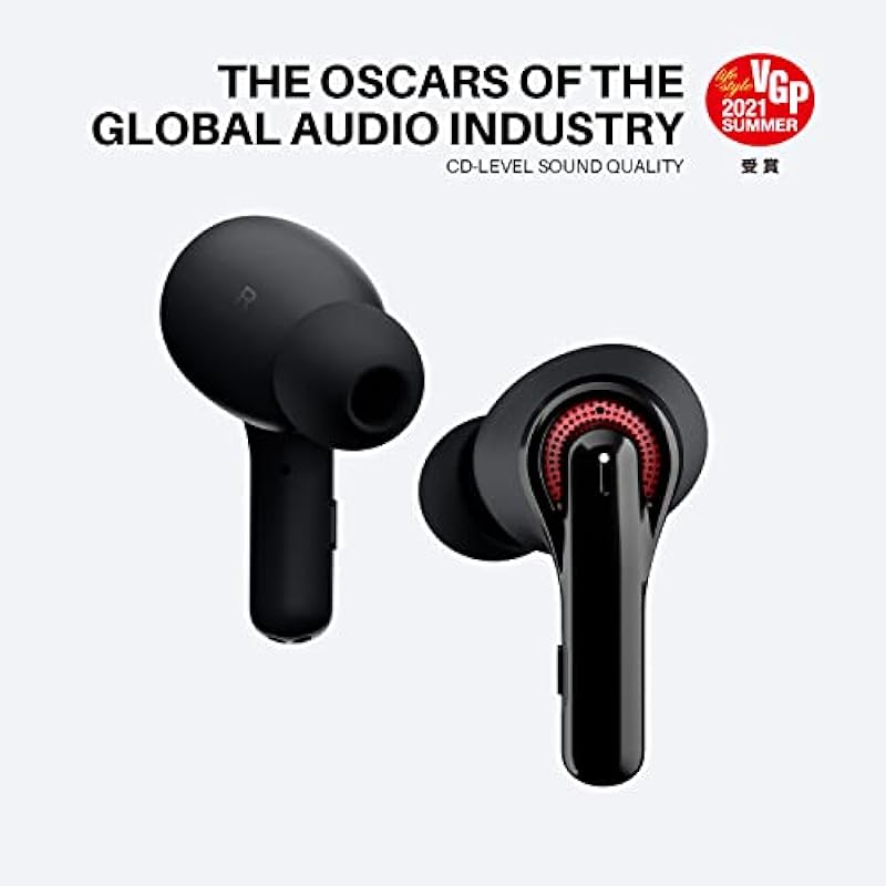 Wireless Earbuds, Tribit Qualcomm QCC3040 Bluetooth 5.2, 4 Mics CVC 8.0 Call Noise Reduction 50H Playtime Clear Calls Volume Control True Wireless Bluetooth Earbuds Headphones, FlyBuds C1 Black