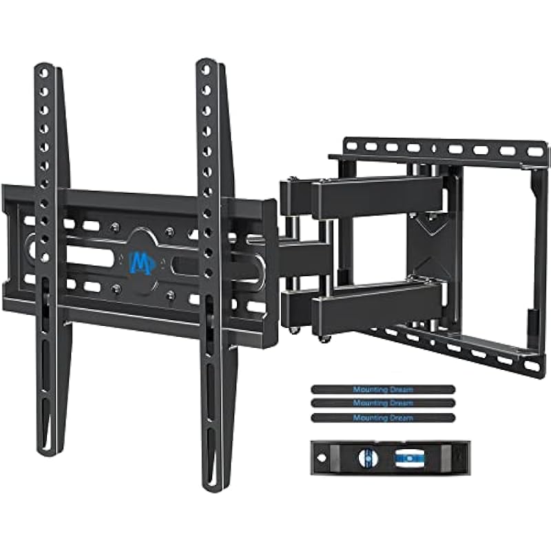 Mounting Dream TV Wall Mount for Most 32-65″ Flat Screen TVs, Full Motion TV Mount with Dual Swivel Articulating Arms, Easy for TV Centering, Max VESA 400x400mm, 99 lbs Loading MD2380