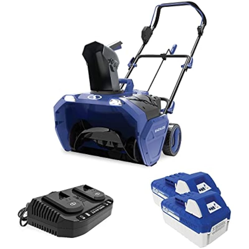 Snow Joe 24V-X2-20SB 20-Inch 48 Cordless Snow Blower, Kit (w/2 x 24-Volt 4.0-Ah Batteries and Charger)