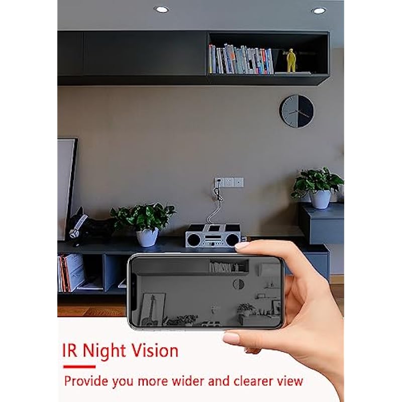 Spy Camera Hidden Camera WiFi,Smallest HD Mini Spy Cam for Home Security Wireless Indoor Surveillance with Motion Detection Night Vision