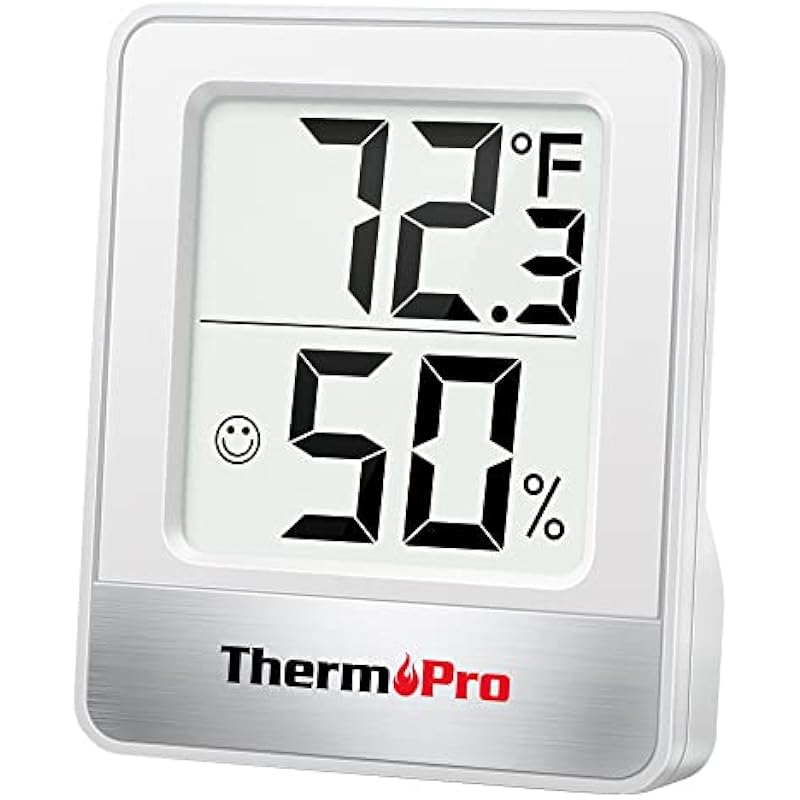 ThermoPro TP49W Hygrometer Indoor Thermometer with Large Digital View Humidity Meter with Temperature and Humidity Sensor Room Thermometer for Baby Humidity Monitor for Greenhouse Cellar Garage