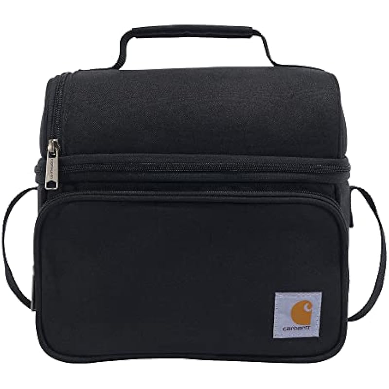 Carhartt Deluxe Dual Compartment Insulated Lunch Cooler Bag, Black