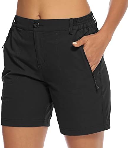 BGOWATU Women’s Hiking Golf Shorts Quick Dry Lightweight Cargo Outdoor Active Summer Shorts with Zipper Pockets