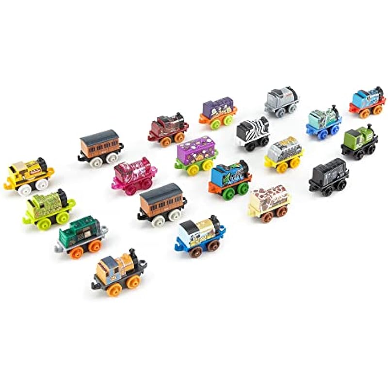 Thomas & Friends MINIS Toy Train Pack, Set of 20 Miniature Push-Along Engines and Railway Vehicles for Preschool Pretend Play