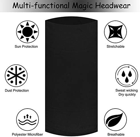 KUUQA Headwear, Bandana, Neck Gaiter, Head Wrap, Headband for Men and Women, Multifunctional Head Scarf, Face Mask