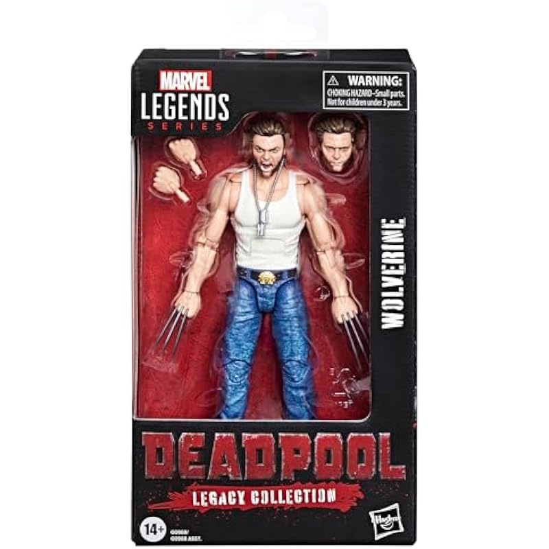 Marvel Legends Series Wolverine, Deadpool 2 Adult Collectible 6-Inch Action Figure