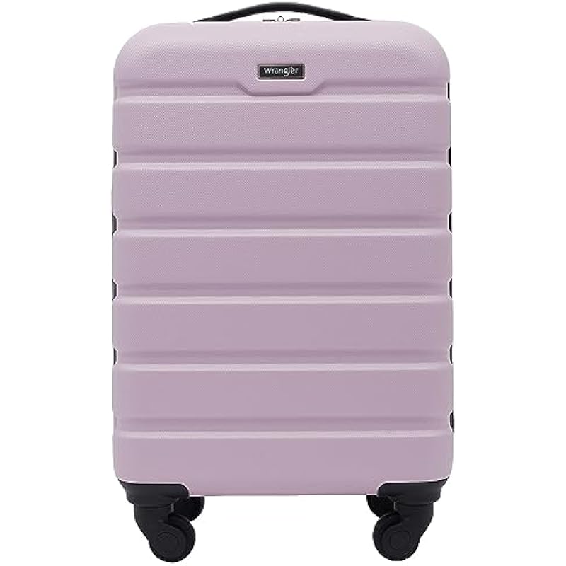 Wrangler Hardside Carry-on Spinner Luggage, Lilac, Carry-On 20-Inch, Hardside Carry-on Spinner Luggage