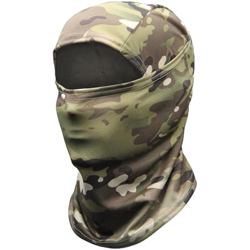 Camo Face Mask Bandana Balaclava Hood Headwear for Men Women Tactical Training Cycling Ski Wind-Resistant Hunting