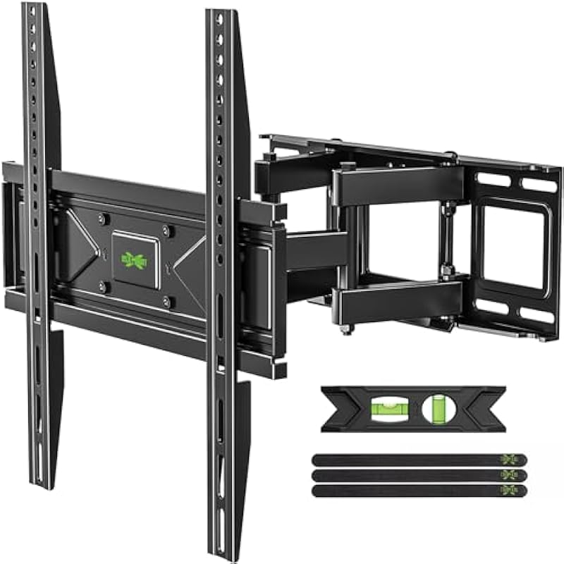 USX MOUNT Full Motion TV Wall Mount for Most 32-70 inch TVs up to 99 Lbs, Wall Mount TV Bracket with Articulating Swivel Tilting, TV Mount Fit 12″ 16″ Wood Studs, Max VESA 400x400mm, XMM903