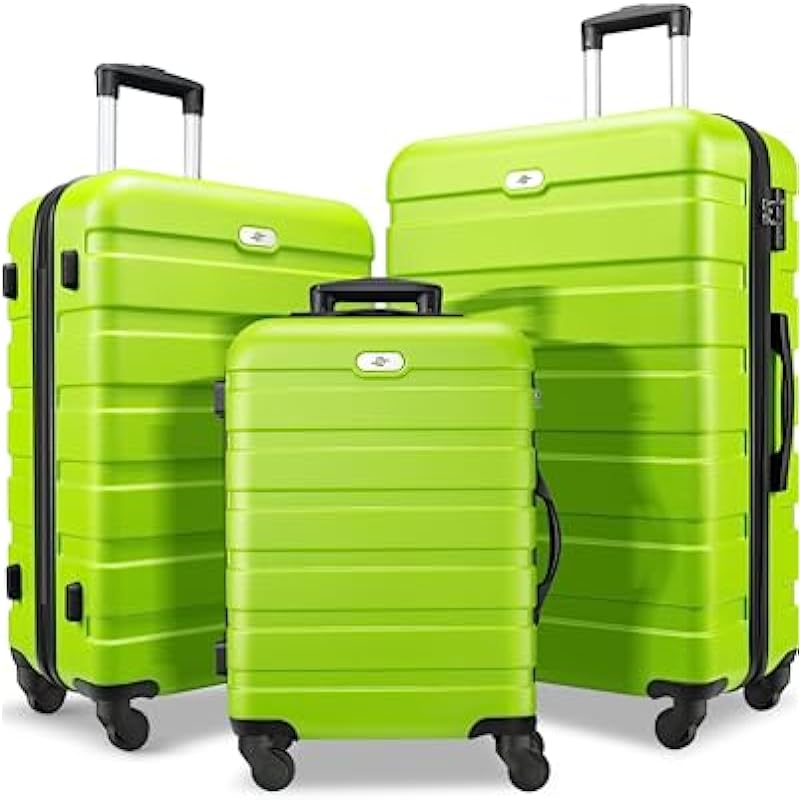 Luggage 3 Piece Sets Hard Shell Luggage Set with Spinner Wheels, TSA Lock, 20 24 28 inch Travel Suitcase Sets………