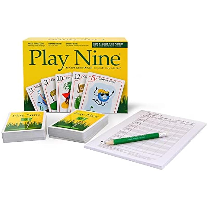 Play Nine – The Card Game of Golf, Best Card Games for Families, Strategy Game for Couples, Fun Game Night Kids, Teens and Adults, The Perfect Golf Gift