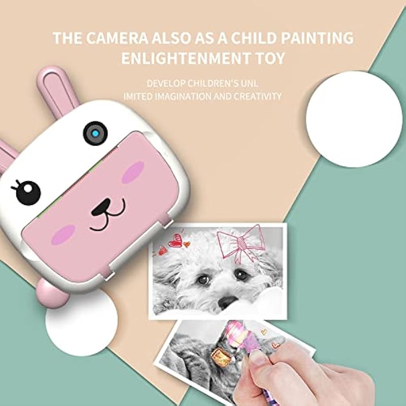 6 Rolls Print Paper for Kids Instant Print Camera BPA Free Refill Print Paper Works with MINIBEAR, VTech, Kidizoom, Dragon Touch,WQ Camera Refill Paper Kit for Most Kids Instant Camera