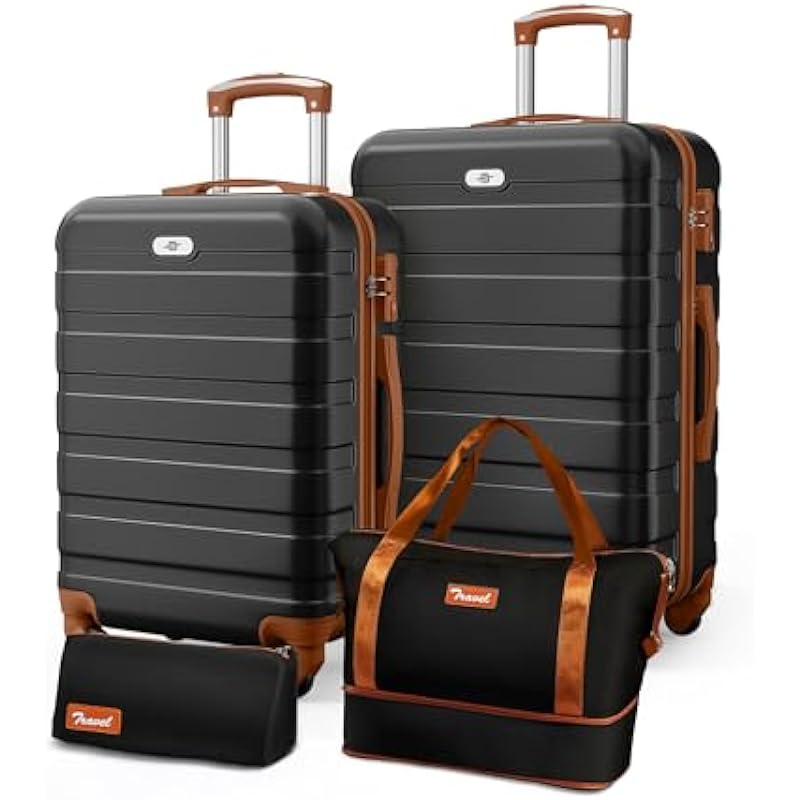 Luggage Sets 3 Piece Hard Shell Luggage Set with Spinner Wheels, TSA Lock, 20 24 28 inch Travel Suitcase Sets