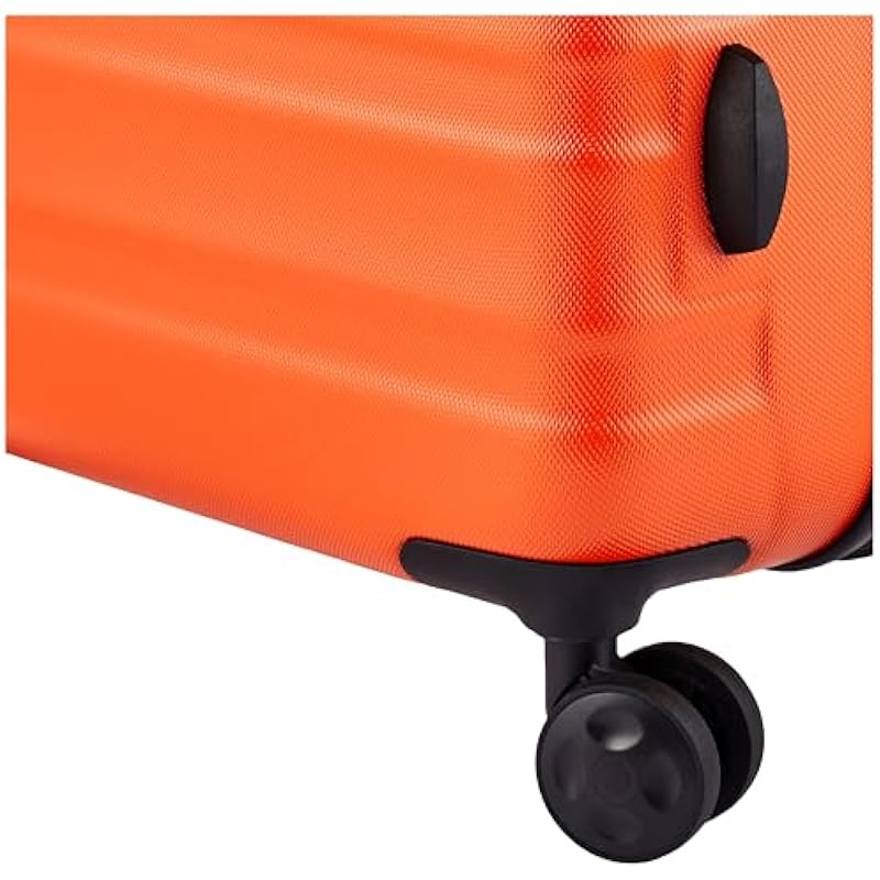 Amazon Basics 3 Piece Hardside Spinner Travel Luggage Suitcase Set – Orange