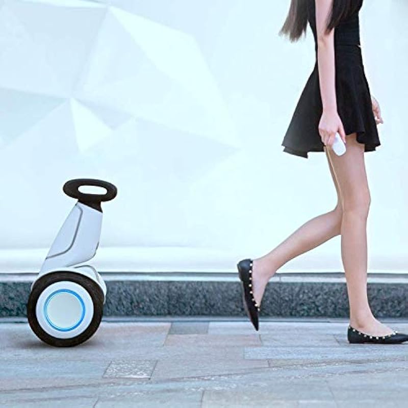 Segway Ninebot S-Plus Smart Self-Balancing Electric Scooter with Intelligent Lighting and Battery System, Remote Control and Auto-Following Mode, White