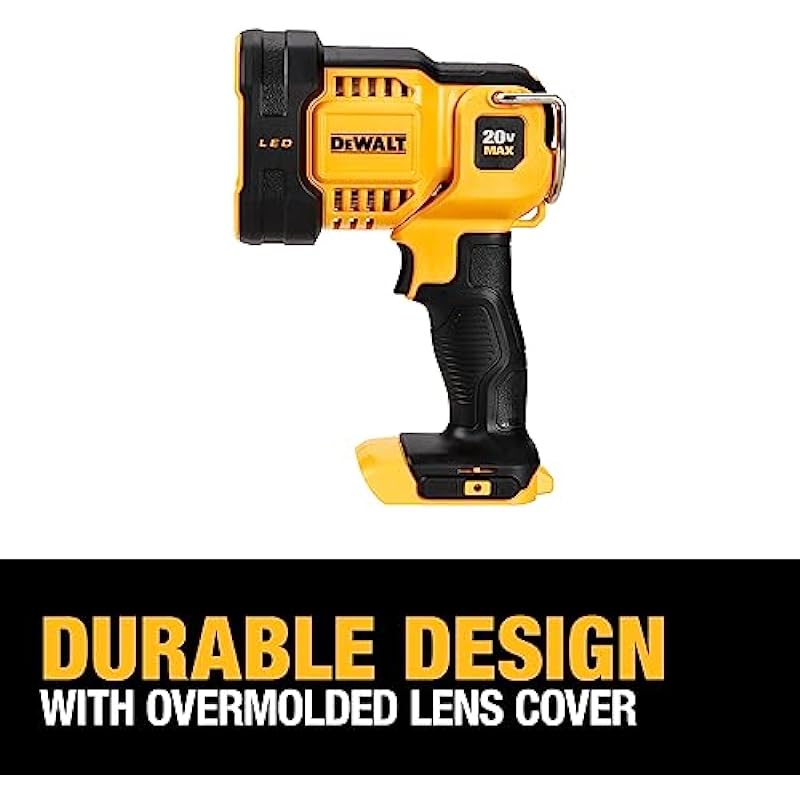 DEWALT 20V MAX LED Work Light, Pivoting Head (DCL043) , Red