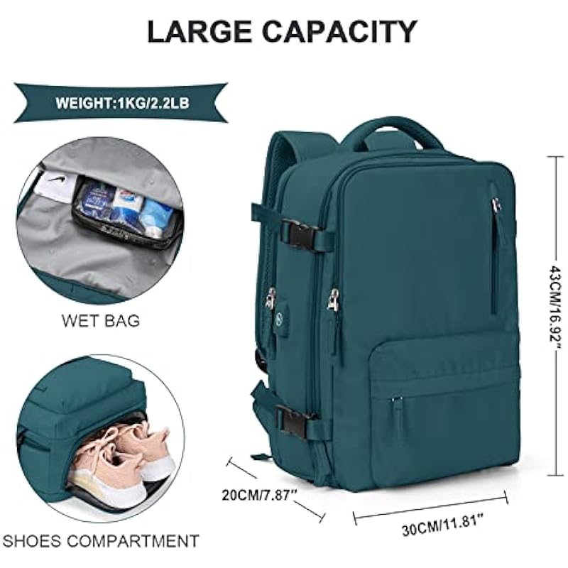 Cabin Bags for Travel, Underseat Carry-ons Bag for Women, Hand Luggage Bag Men Travel Backpack Cabin Size Laptop backpack