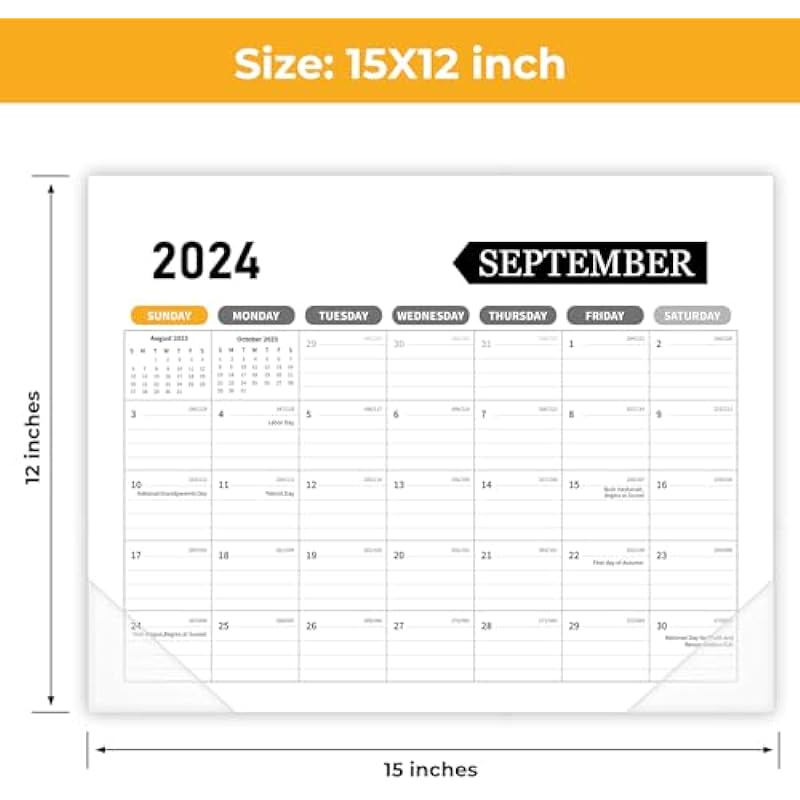 Calendar 2024 – Magnetic Calendar for Fridge, Fridge Calendar 2024 for School, Office & Home Planning and Organizing,15″x12″ In