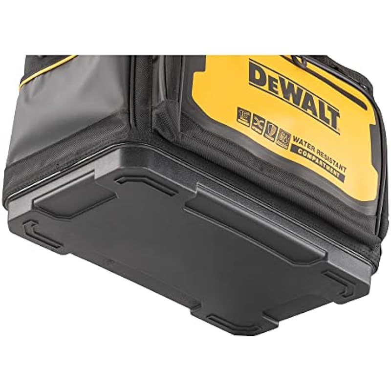 DEWALT 16 in. Pro Open Mouth Tool Bag, Water Resistant Compartment, 31 Pockets, Tough Fabric (DWST560103)