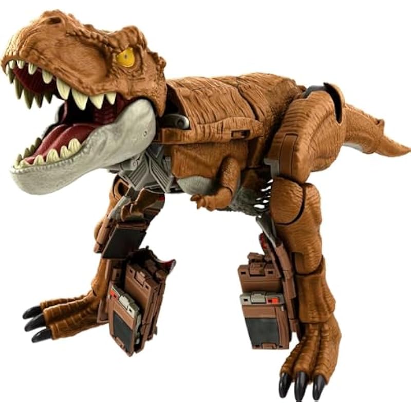 Jurassic World Transforming Toy, Tyrannosaurus T Rex Dinosaur to Off Road Truck Vehicle, 28-Step Fierce Changers Chase N Roar, 2 in 1 Figure