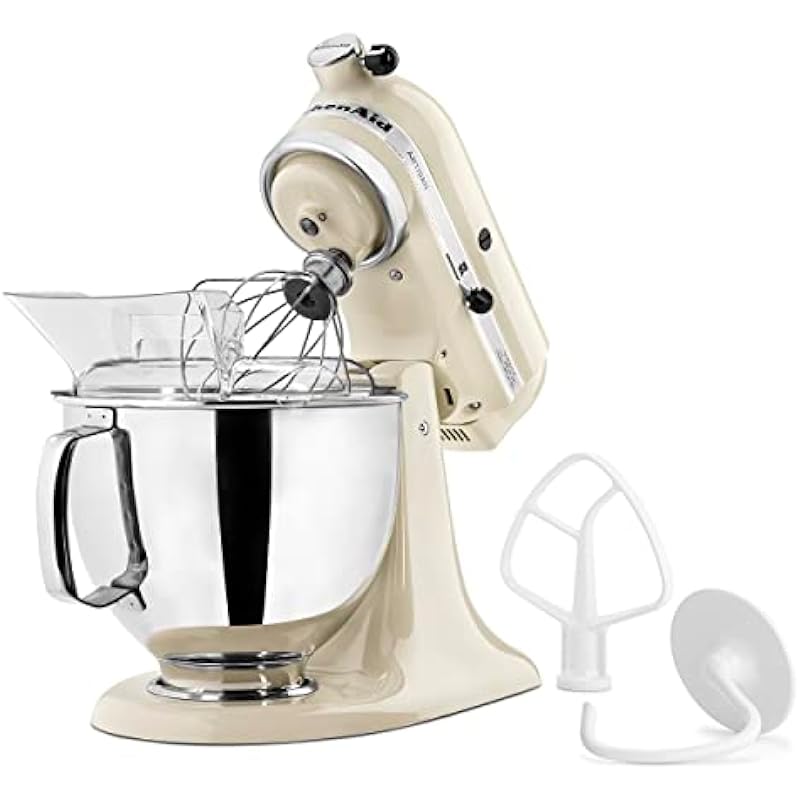 KitchenAid Artisan Series 5-Quart Tilt-Head Stand Mixer, Almond Cream, KSM150PSAC