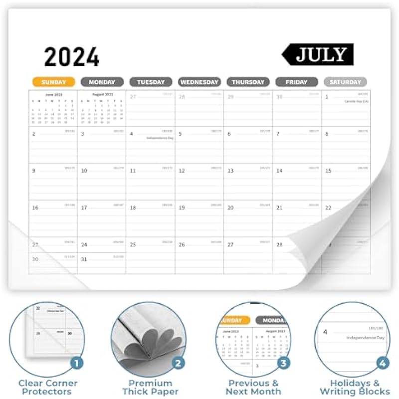 Calendar 2024 – Magnetic Calendar for Fridge, Fridge Calendar 2024 for School, Office & Home Planning and Organizing,15″x12″ In