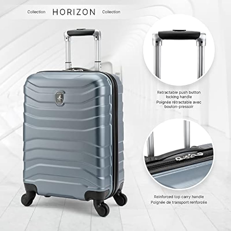 Atlantic Horizon Hardside Spinner Carry-On 20-Inch, Ice Blue