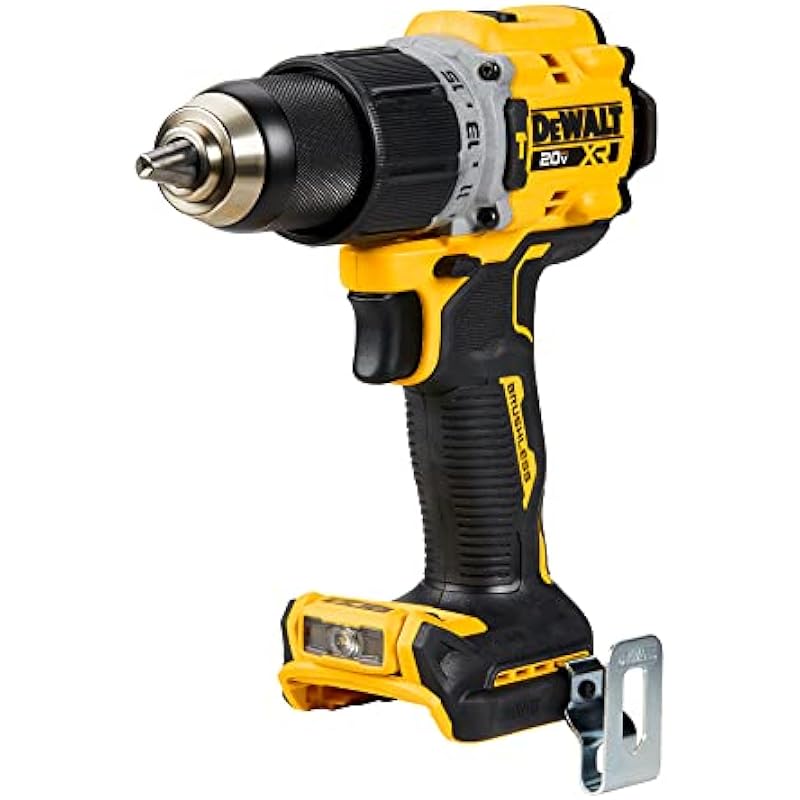DEWALT 20V MAX* XR Compact Hammer Drill (Bare Tool) (DCD805B), Yellow